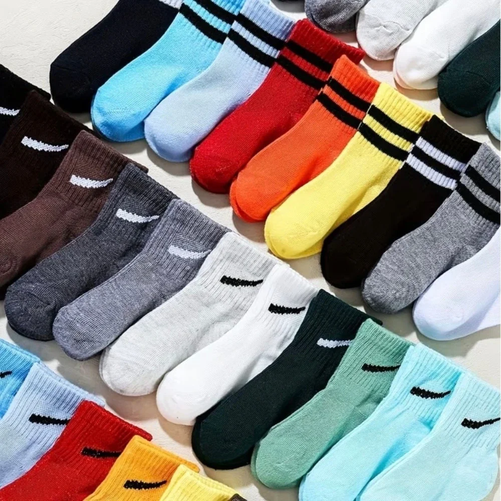 All Seasons Athletic Kids Retro Socks SMALL 2-5 YO Cushioned Ribbed Colorful 5pk